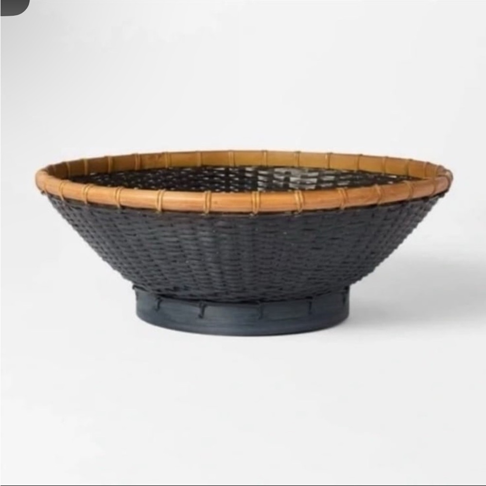 Round Bamboo Decorative Woven Bowl - Studio McGee